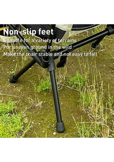 Prestigegoods Geniş Açık Kamp Plaj Sandalyesi, Taşınabilir Katlanır, Yumuşak, 600d Oxford, Hafif, Rahat Gri