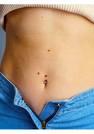 Visla Jewelry Dakikası İçin Titanyum Septum Piercing Kadın Muz Strass 181961961 Beyaz