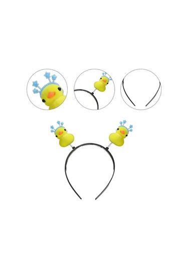Genç Kız Yüz Yıkama Kafa Bantları Sevimli Sarı Ördek Şeklinde Diğer