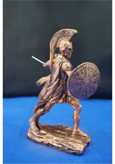 Mitolojik Tasarım Achilles Aşil - Ev Ofis Dekoratif Hediyelik Aksesuar 28 Cm Bakır