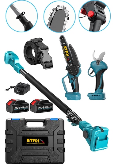 Staxx Tls21 21v X2 Çift Akülü 2,70mt Teleskopik Yüksek Dal Budama