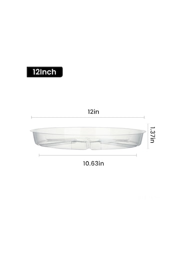 Yunboo 4 Adet 30 Cm Çap Şeffaf Plastik Bitki Tablası - Su Ve Toprak Tutan, Dış/iç Kullanım, Uv Dayanıklı, Zemin Korumalı