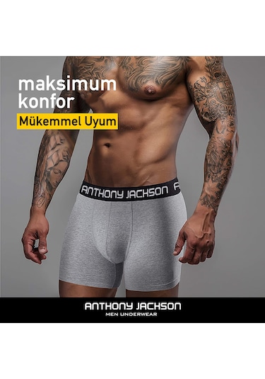 Anthony Jackson Likralı 6'Lı Kutu Premium Erkek Boxer Ronin