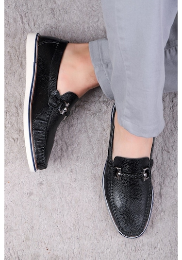 Ducavelli Ragusa Hakiki Deri Erkek Günlük Ayakkabı Loafer Ayakkabı