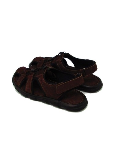 Pepita Srlr4870 Kahverengi Nubuk Erkek Arkadan Cırtlı Sandalet Kahve Nubuk Kahverengi Nubuk