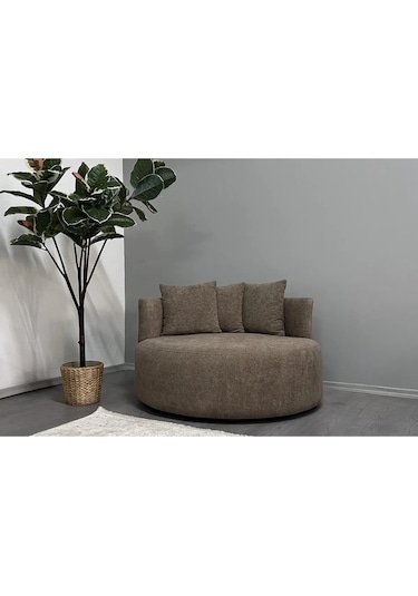 Miz Berjer & Puf & Armut & Tekli Koltuk & Dinlenme Koltuğu Açık Kahve