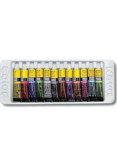 Nova Color Akrilik Boya Tüp 7 Ml 12li Takım Çok Renkli
