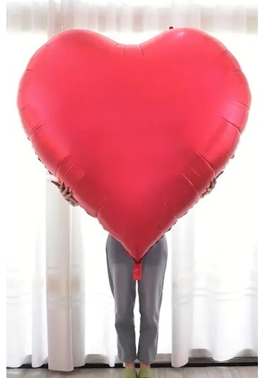 Beysüs Dev Kalp Folyo Balon 145 Cm Kırmızı