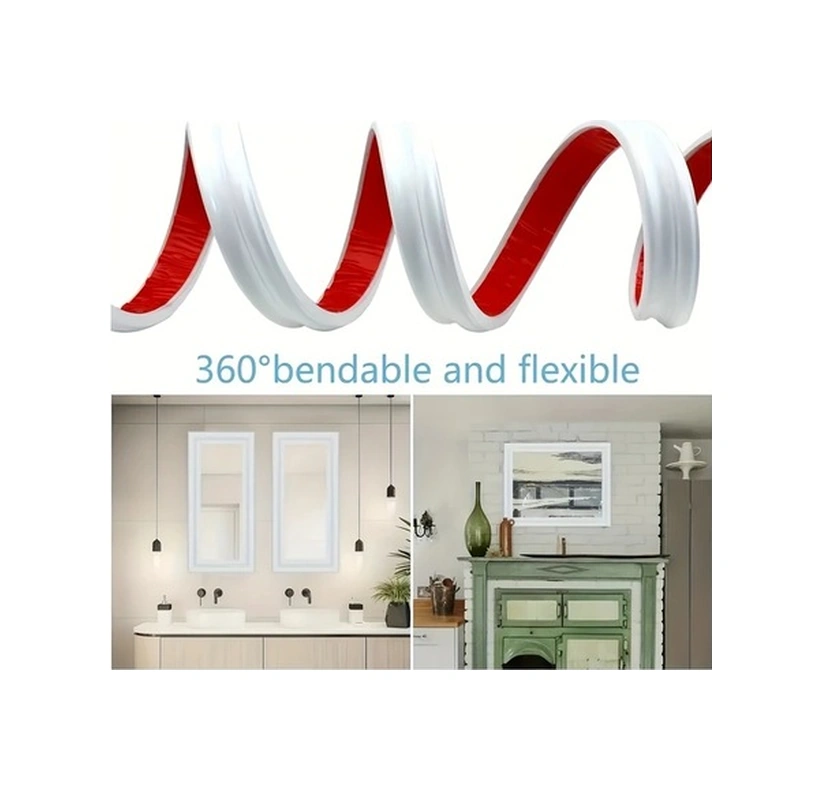 Trendooze Kendinden Yapışkanlı Pvc Sıva Şeridi Beyaz 500 Cm Sunline022, Çok Amaçlı Dekorasyon Aracı Beyaz