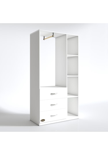 Kenzlife giysi dolabı ökkeş 175*90*40 byz gardırop 3 çekmeceli