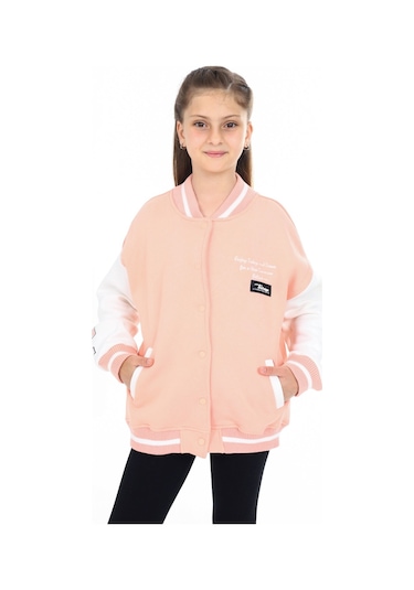 Toontoy Kız Çocuk Kolej Hırka Somon