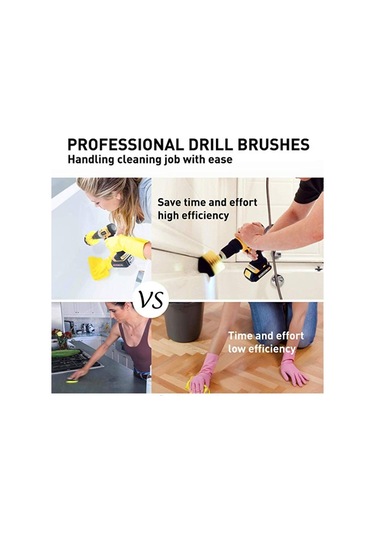 Sones 31'i 1 Arada Zemin Duvar Pencere Cam Temizleme Kireç Çözücü Elektrikli Matkap Fırça Başlığı Seti