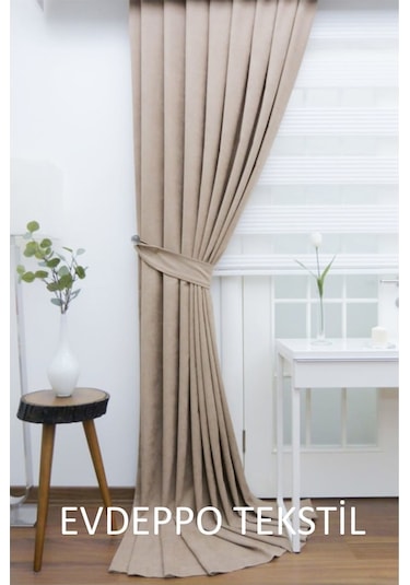 Taç Soft Sütlü Kahve Fon Perde Sütlü Kahverengi