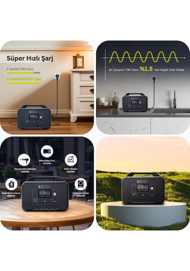 Initial Entropy Energy 1008WH | 2000W Taşınabilir Güç Kaynağı +4000 Döngü %99.99 BMS ÇOKLU ÇIKIŞ | SINGO1000