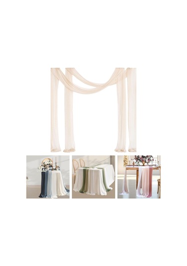 Homyl Düğün Kemeri Drapaj Masa Koşucusu Arka Plan Temalı Şampanya