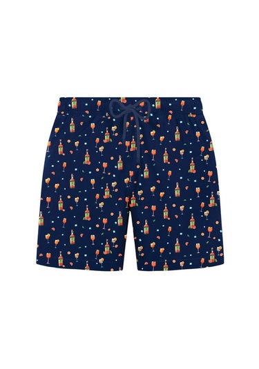 John Frank All Over Erkek Mayo Şort Jfssswl107-orange Cocktaıl Lacivert