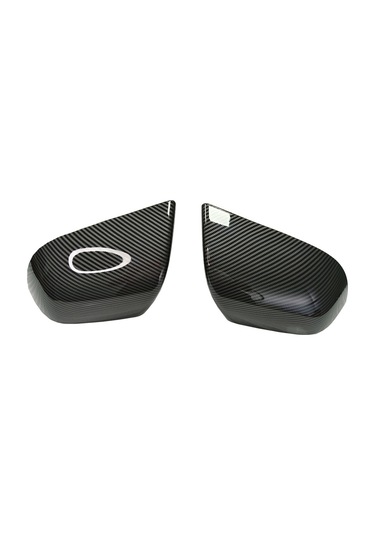 Xiaaokeji Tesla Model 3 Y İçin Araba Arka Ayna Kapağı Kapağı Karbon Fiber Desen