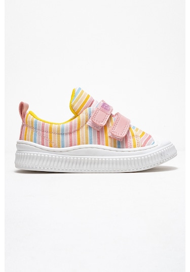 Mnpc Kız Çocuk Pudra Çizgili Sneaker Ayakkabı 25y2a10074862 Pudra Çizgili