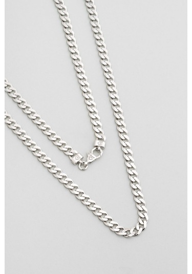 Perseus 60 Cm Gümüş Erkek Zincir Kolye Gri