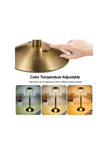 Springsun Led Kablosuz Masa Lambası Şarj Edilebilir Masa Lambası Dokunmatik Kontrol 3 Işık Rengi Kademesiz Kısılabilir Gece