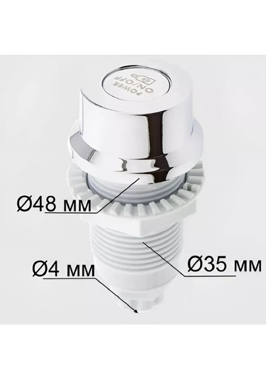 Matura Hidro Masajlı Küvetler İçin Pnömatik Düğme 247636182 Krom