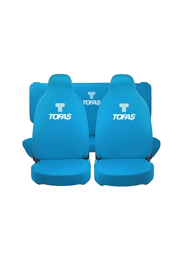 Tofaş Araca Uyumlu Turkuaz Oto Koltuk Kılıfı -araç Penye Koltuk Kılıfı Servis Kılıfı 4 Parça