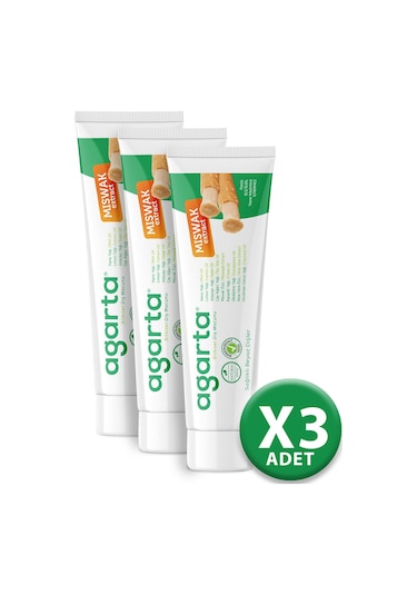 Agarta Doğal Misvak Özlü Diş Macunu 3 x 100 ML