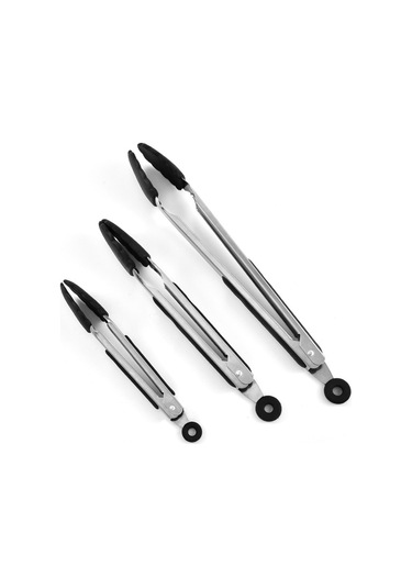 Suofeng Mavi 7 İnç Silikon Uçlu Mutfak Kelepçi - 230 C Isı Dayanıklı, Paslanmaz Çelik, Anti Kayma, Temizliği Kolay, Pişirme Ve Servis İçin Mavi