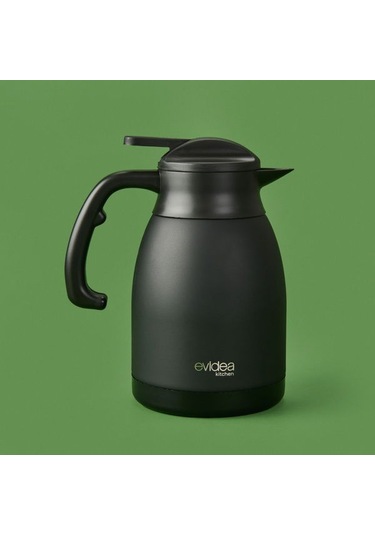 Evidea Kitchen Çay Termosu - Siyah - 1,5 Lt Siyah