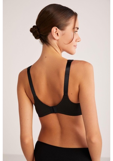Kom Carol Siyah Toparlayıcı Pamuklu Sütyen 001
