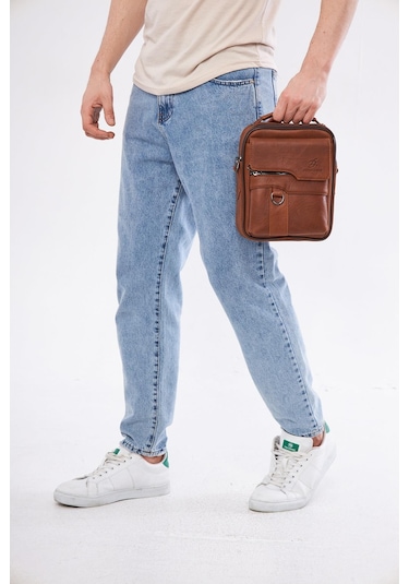 Derinss Deb5121 Hakiki Deri Taba Erkek El Ve Omuz Çantası 001