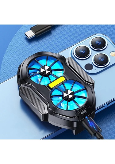 Fs01 Çift Fanlı Şarj Edilebilir Cep Telefonu Soğutucu-al4404