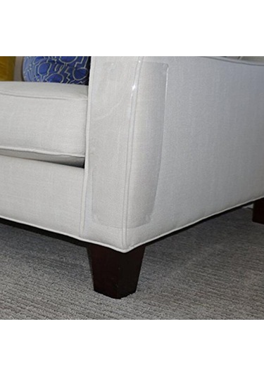 Yaleker Koltuk Koruma Şeritleri - 4'lü Paket, Kedi Tırmalama Önleyici, Şeffaf Vinil Malzeme, Kolay Kurulum