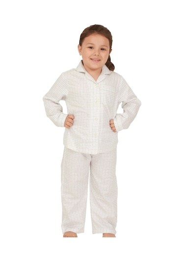 The Don Krem Kareli Kız Çocuk Pijama Takımı (9-14 Yaş)