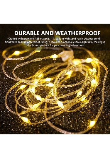 Neevoyu Suya Dayanıklı 5 Aydınlatma Modlu 3000mah Şarjlı Kamp Işığı - 20m Esnek Şerit Yeşil