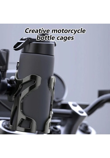 Cloudstore Siyah 1 Adet Ayarlanabilir Abs Evrensel Motosiklet Bisiklet Bardak Tutucu Siyah