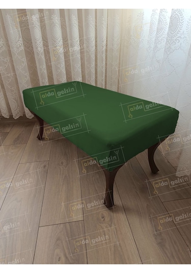 Ayak Ucu Kapı Önü Antre Düz Bench Puf Orta Sehpa Ceviz Ayak 120 45 Beyaz