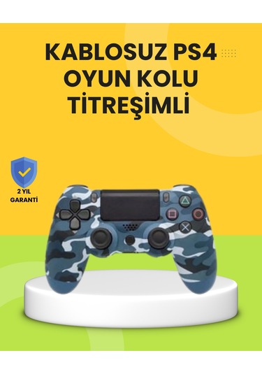 Ps4 Uyumlu Kablosuz Oyun Kolu Ergonomik Çift Titreşimli - Lisinya