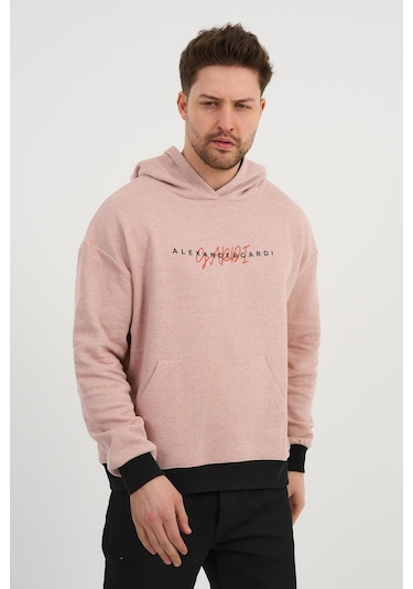 Alexandergardı Özel Unisex Baskılı Kapüşonlu Kanguru Cepli Sweatshirt Unx-0017602 Kırmızı