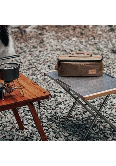 Haki Açık Hava Piknikleri İçin Büyük Kapasiteli Temizlemesi Kolay Çanta Çeşitli Eşyalar Düzenleyici