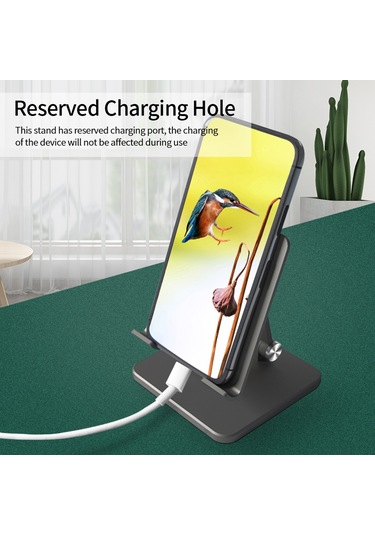 Ximistore9 Alüminyum Alaşımlı Cep Telefonu Ve Tablet Tutucu, Katlanabilir, Sağlam Kaymaz, Açı Ayarlanabilir, Gri Renk