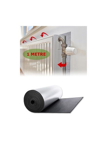 1 m. Rulo Kalorifer Arkalığı Radyatör Petek Arkasına Alüminyum Folyo Isı Yalıtım İzolasyon Levhası