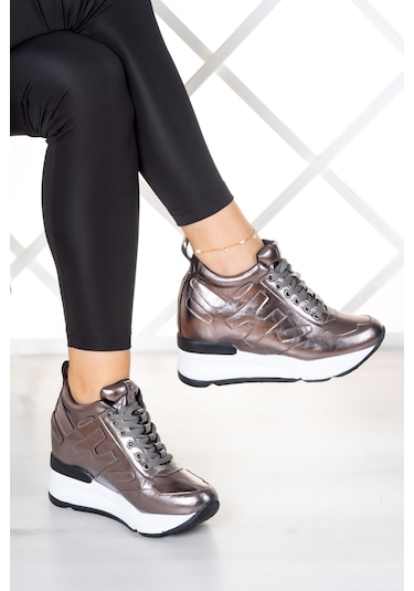 Erkan Saçmacı Maria Platin Gizli Dolgu Günlük Ayakkabı