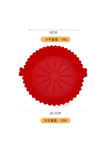 Youtek Yenilenebilir Silikon Hava Fritöz Linerı - Fırına Uygun, Yapışmaz Tabak, Çevre Dost Pişirme Aksesuarı Sarı