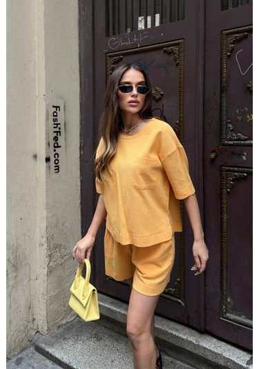 Supplierby Freesia Regular Tişört Takım 9348-08 Hardal