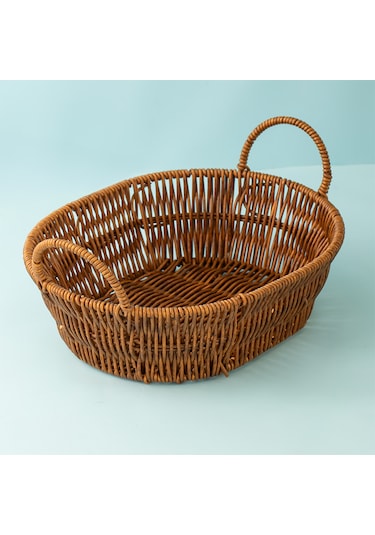 Porsima 302c 3lü Düzenleyici Oval Hasır Sepet Seti Ekmeklik Sepet