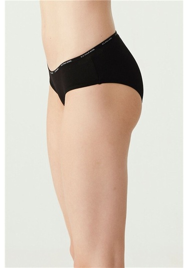 U.s Polo Assn. 67002 Kadın 5 Li Yüksek Bel Slip-siyah&ten&beyaz&ten&beyaz mix color