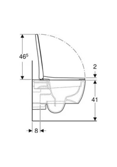 Geberit İcon Rimfree Soft Slim Asma Klozet Ve Kapak Takımı, Beyaz