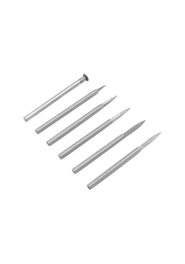 Döner Alet İçin Ahşap Oyma Matkap Ucu Seti - Ahşap El Sanatları Ve Taşlama İçin 6 Parça Gravür Matkap Aksesuarları