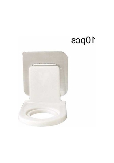 Tongxida 10 Adet Tuvalet Şampuanı Duş Jeli Askılı Raf Askılı Delme Gerektirmeyen Banyo Rafları Gümüş Çizim Yama Modeli Diğer